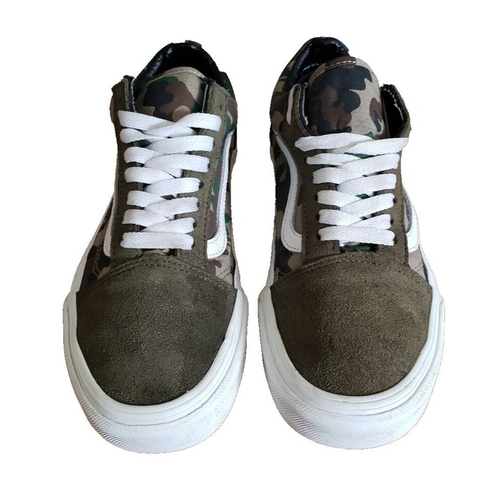 Vans Old Skool Camo Skate Shoes Men's Sz 7.5 Women's Sz 9 Sneakers Green 508731 - Picture 4 of 11